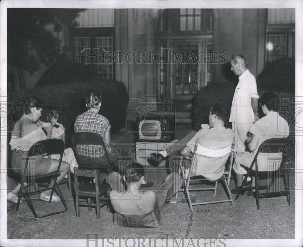 1953 Press Photo Rommie Stewart, Caretaker House TV