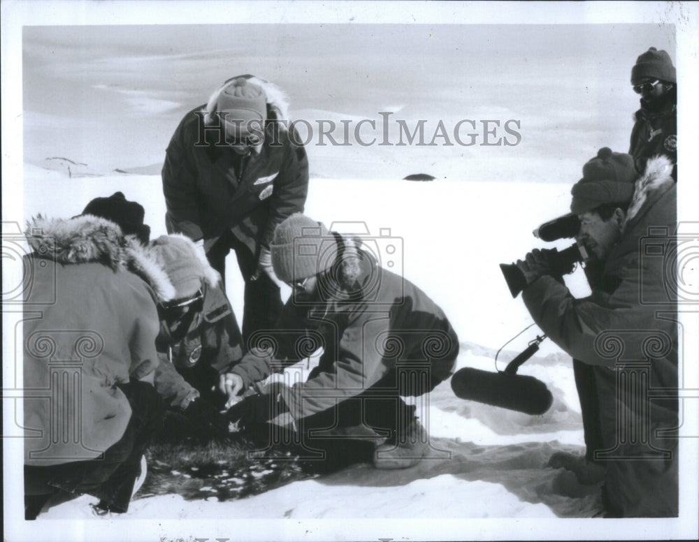 1983 Press Photo TV Antarctica Radio American Hugh Down