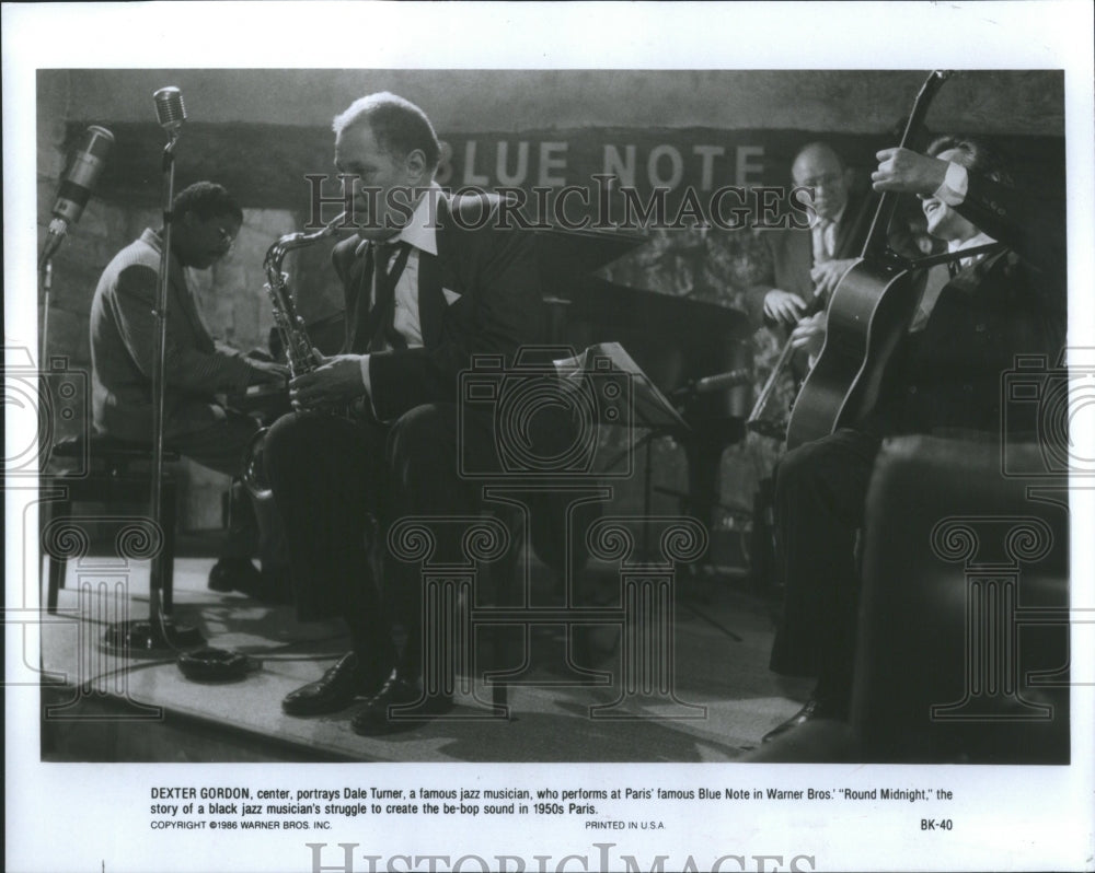 1986 Dale Tumer Dexter Gordon Jazz Musician - Historic Images