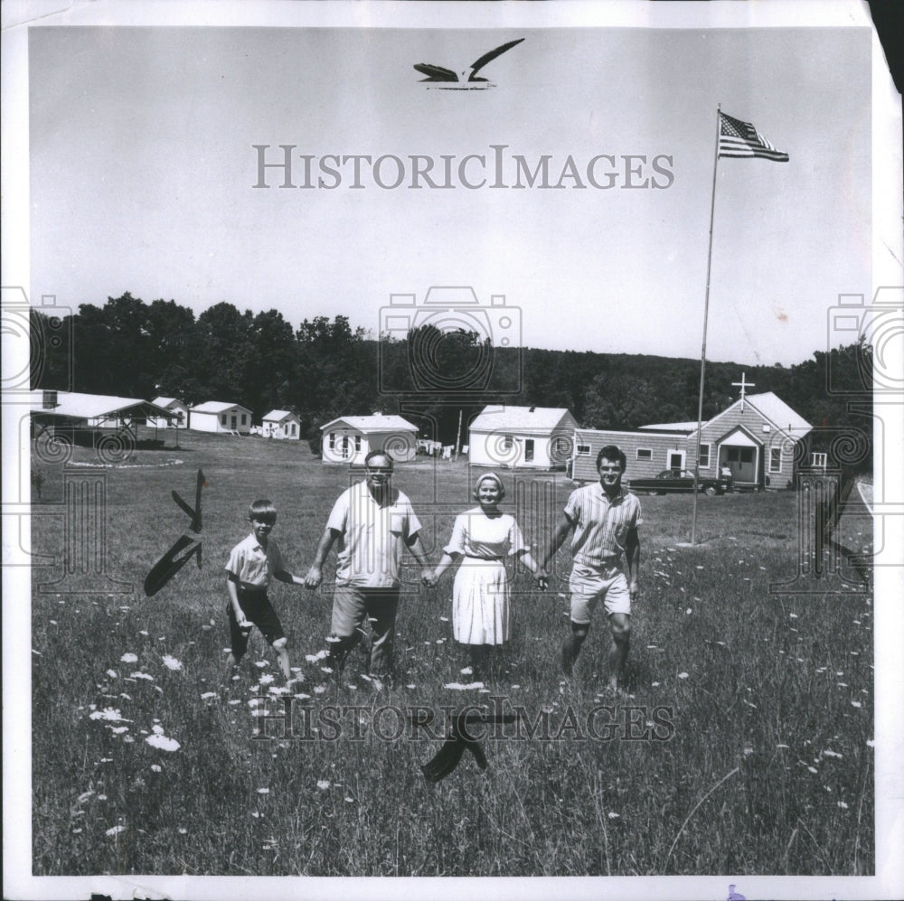 1966 Campsite Pitch Place Tents Camper - Historic Images