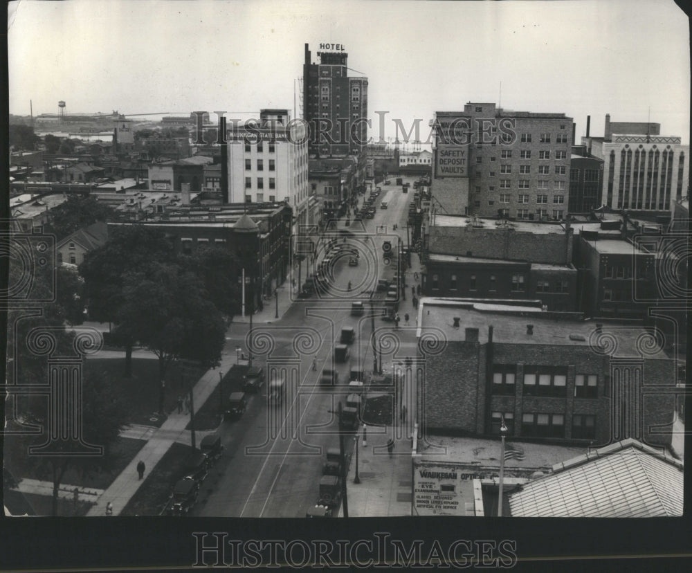 1932 Press Photo Maukegan View East - Historic Images