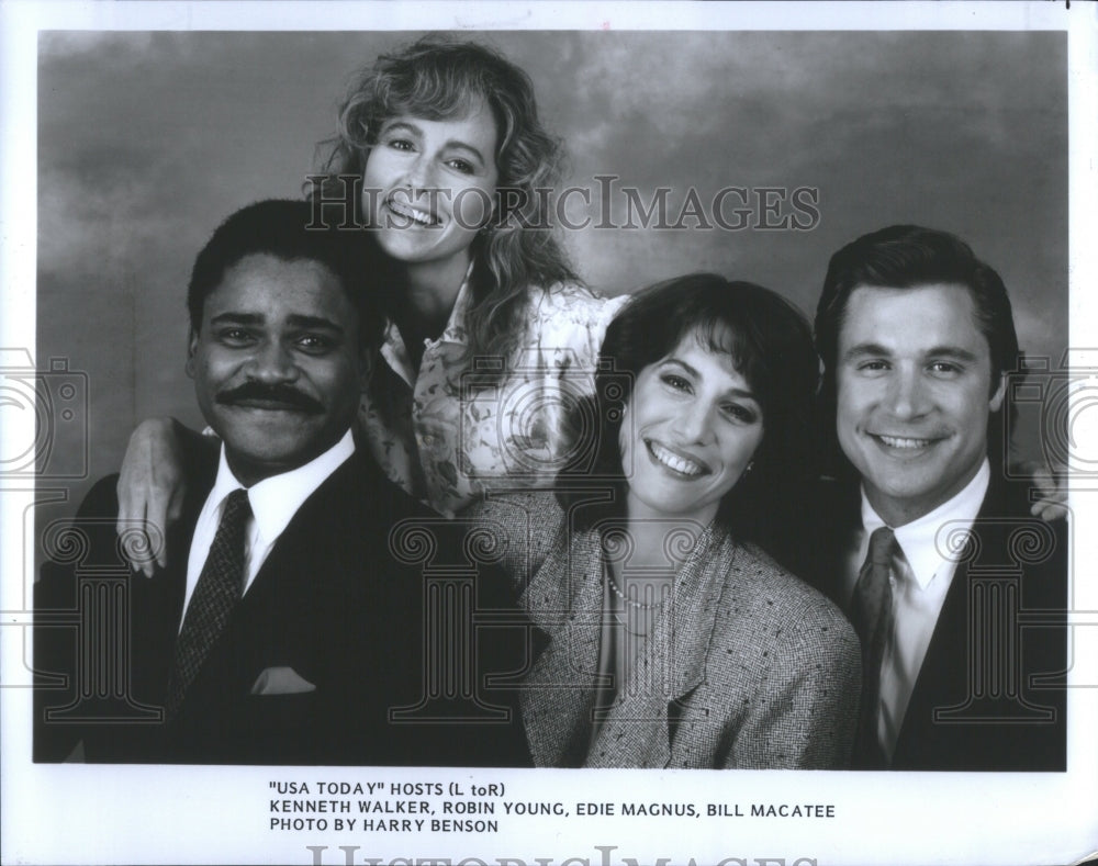 1988 Press Photo Television Macatee Edie Magnus Kenneth