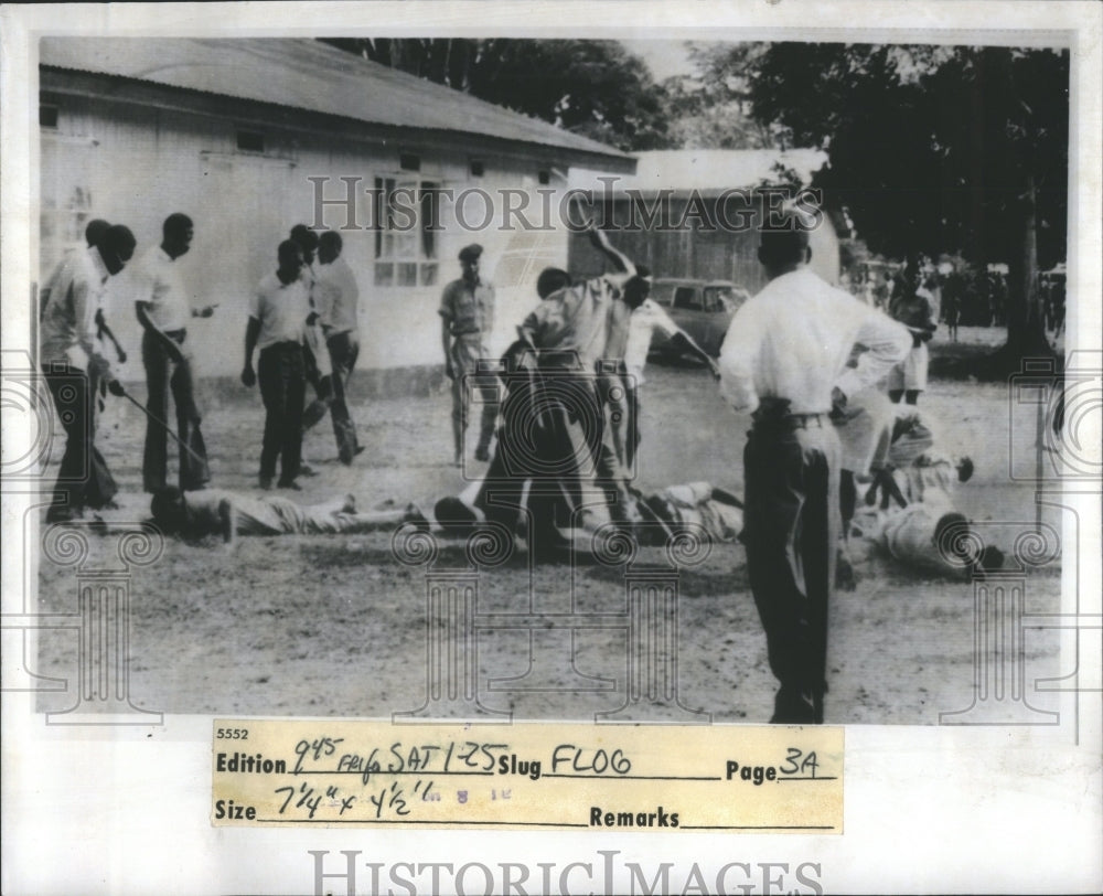 1975 Press Photo Whippmg Ugnoda Strikes People