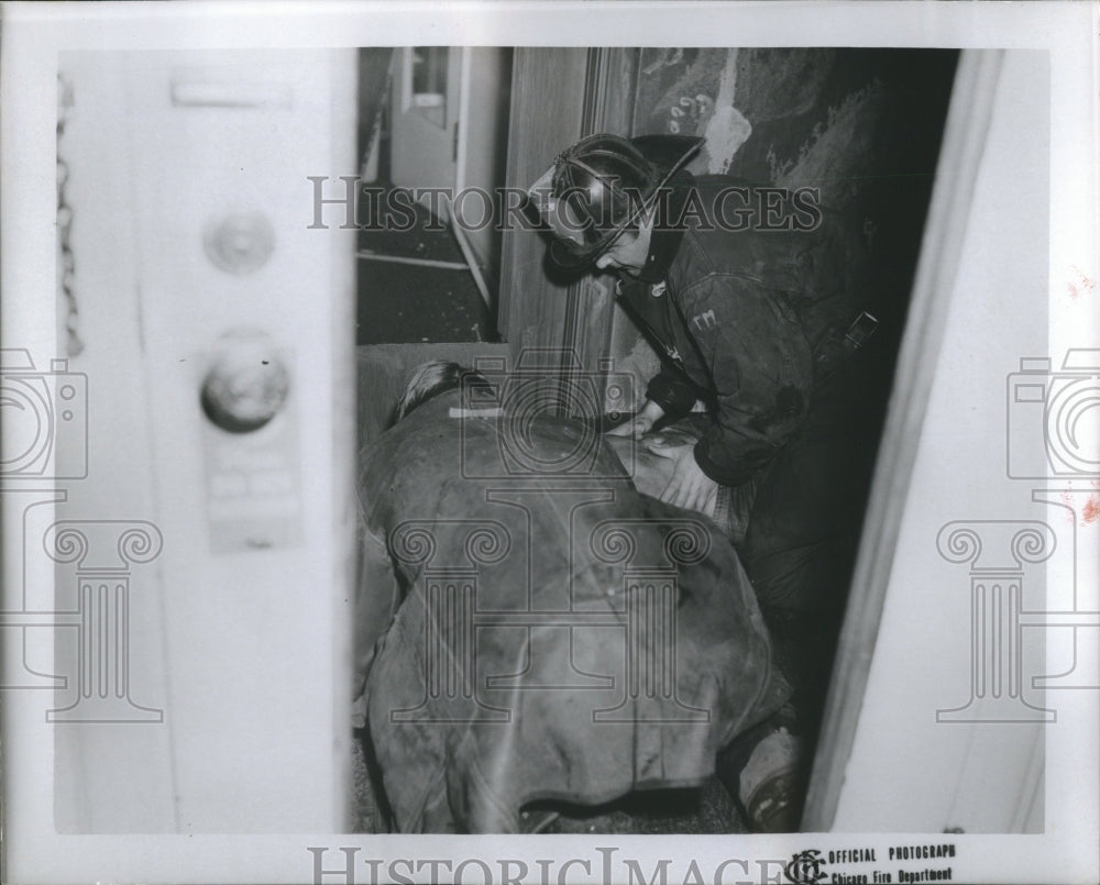 1970 Press Photo Conrad Hilton Hotel Fire