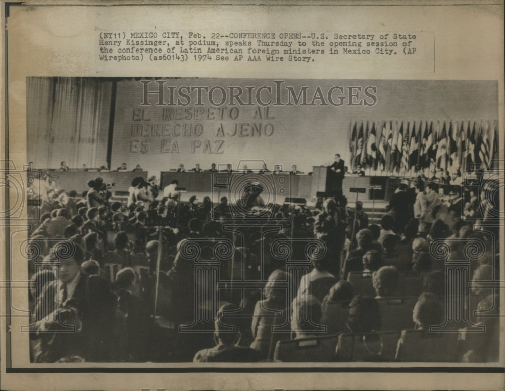 1974 Press Photo Latin American Ministers Conference