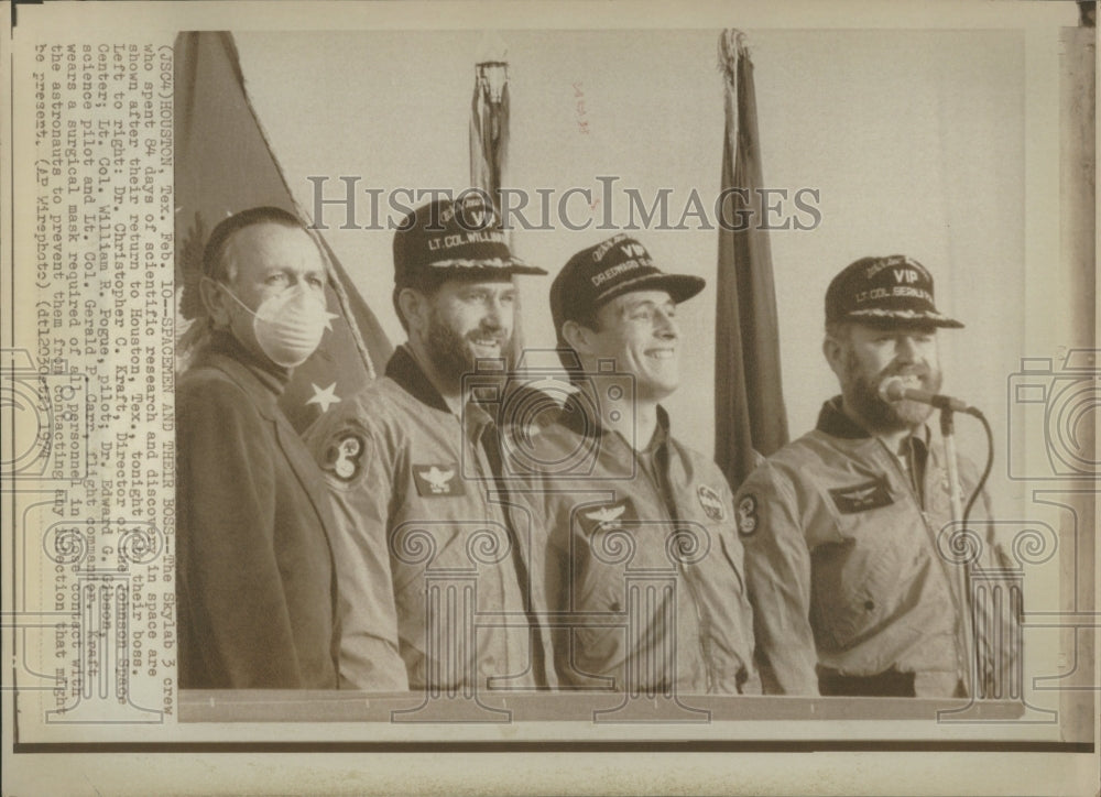 1974 Press Photo Skylab 3 Astronauts Gerald Carr