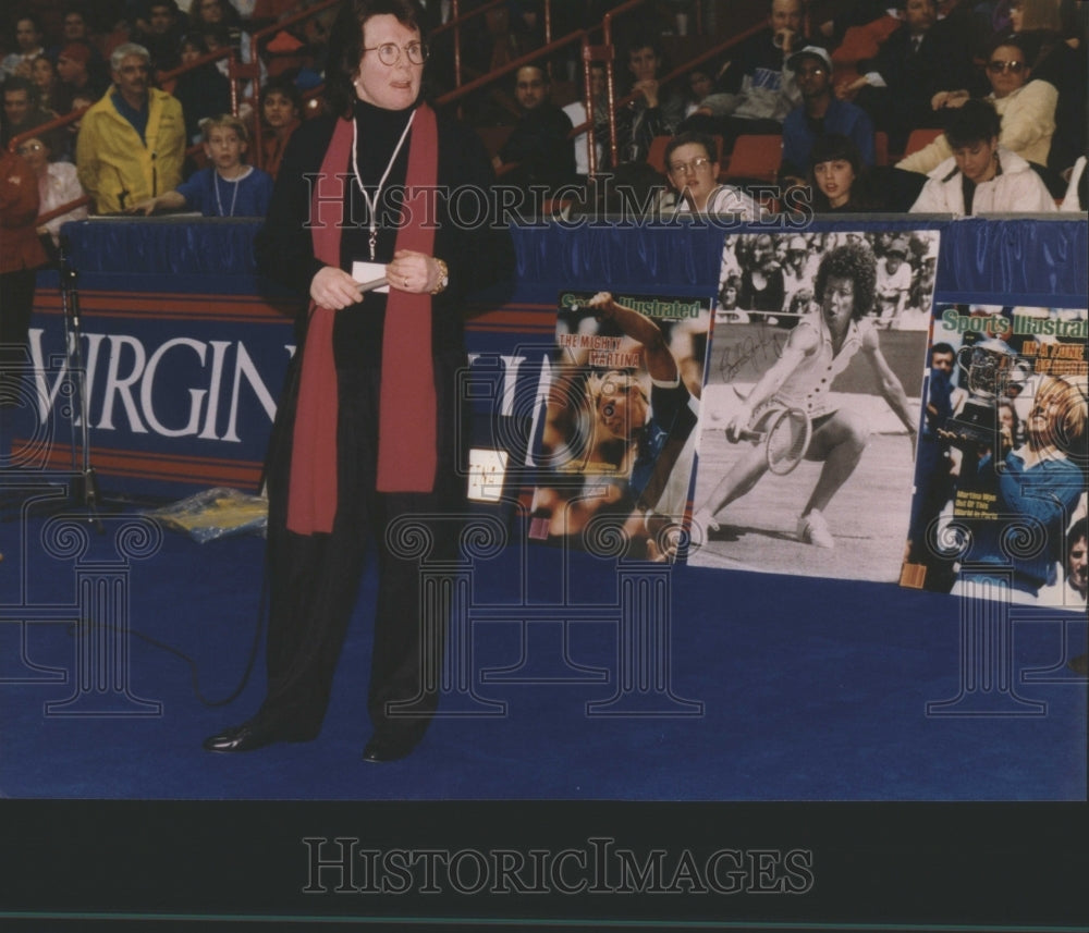 Press Photo Billie Jean King Pro Tennis Player