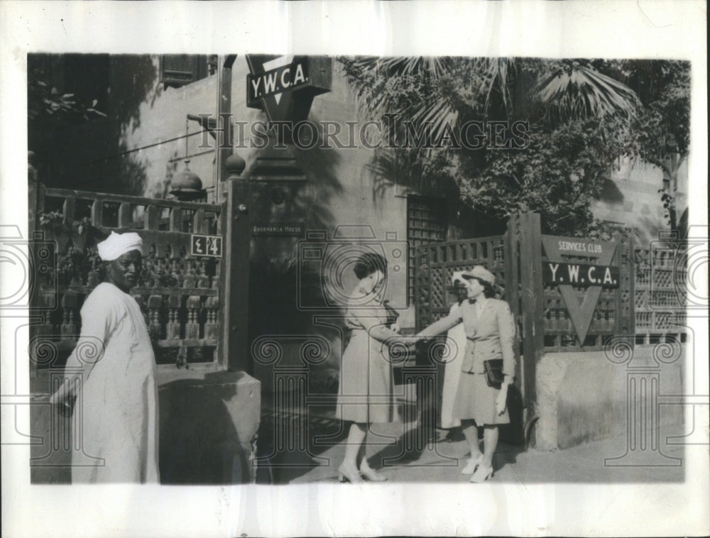 1943 Press Photo YWCA Africa Armed Services Women Egypt - Historic Images