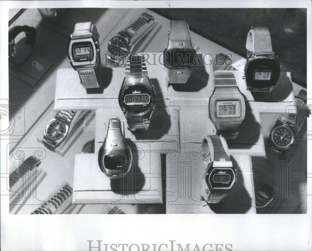 1977 Digital Watches  - Historic Images