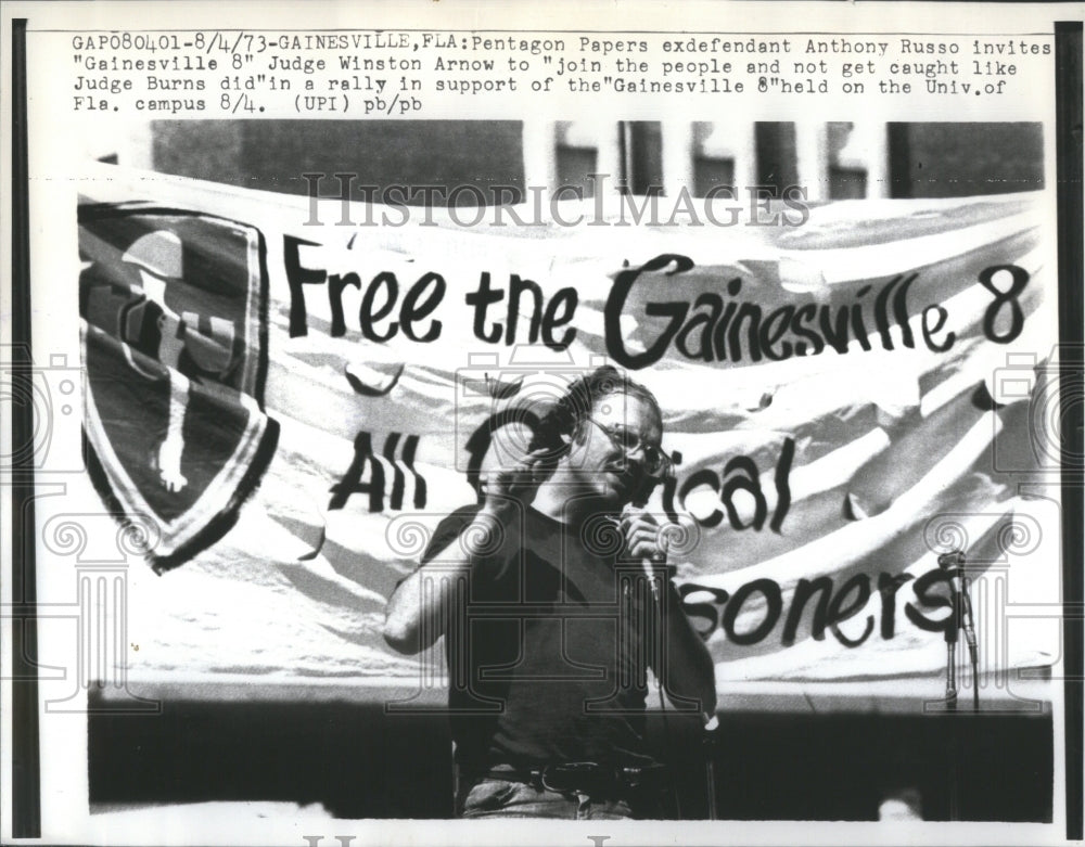 1973 Press Photo Pentagaon Anthony Russo Gainesville