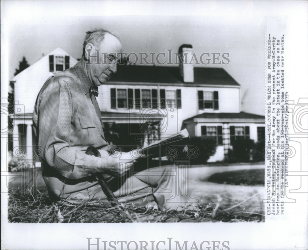 1954 Press Photo Joseph N.Welch Army McCarthy Boston