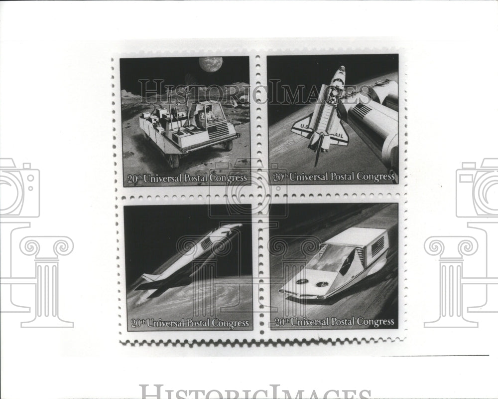 1990 Press Photo Stamps