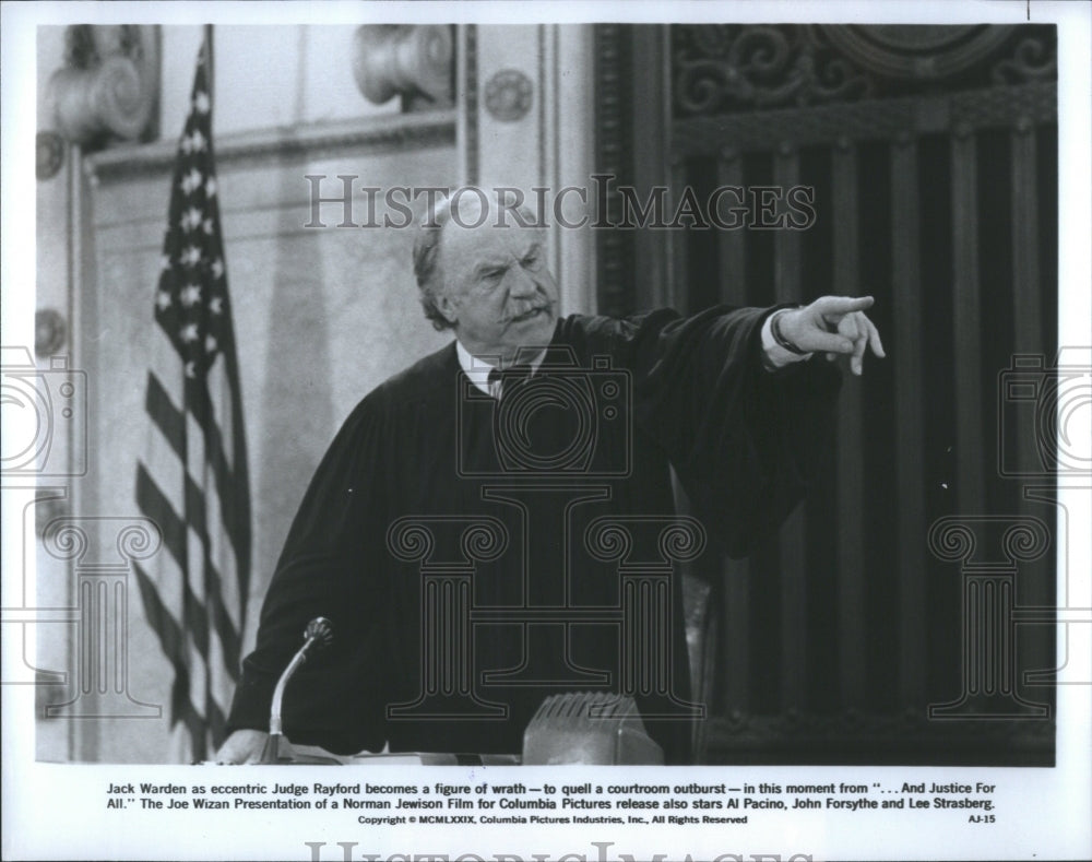 1979 Press Photo Al Pacino Jace Warden Actor Justice