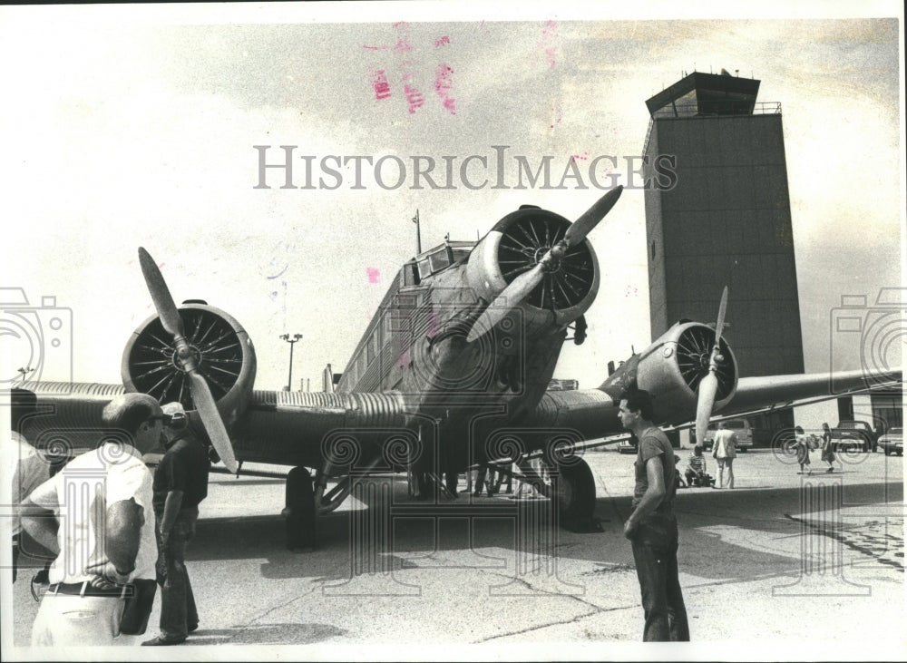 1980 Press Photo Auntie Ju Spanish German Lufwaffe Air