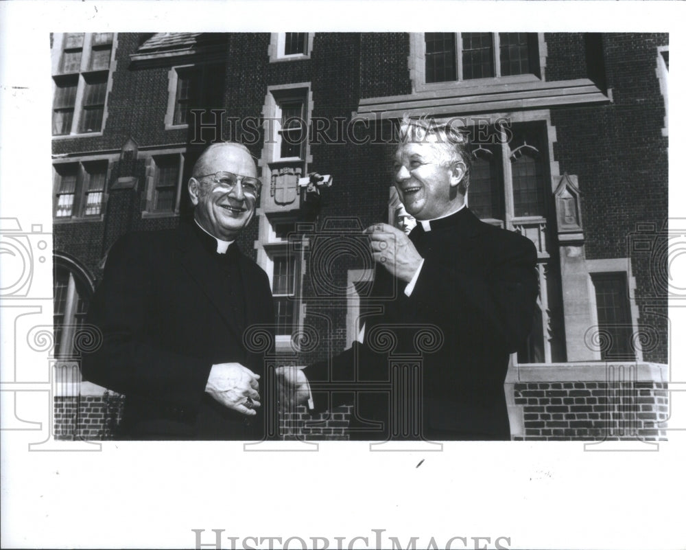 1990 Press Photo Cardinal Szoka New Arch Bishop Maida