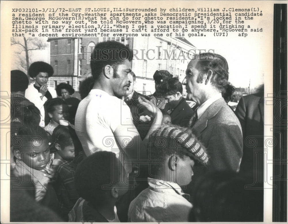 1972 Press Photo St Louis William Clemons President