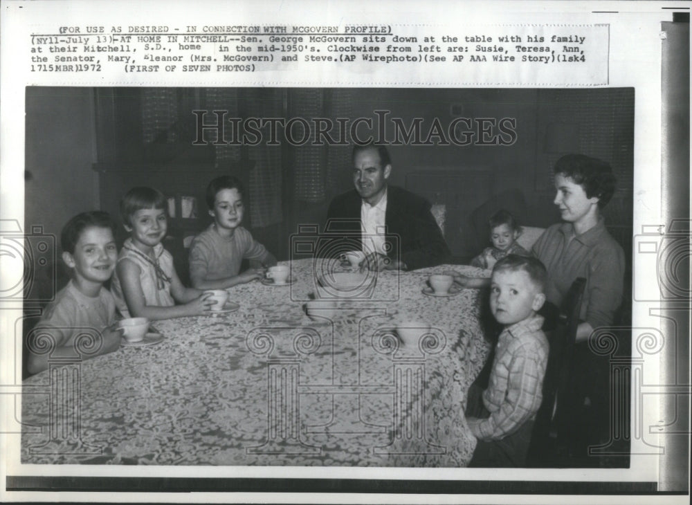 1972 Press Photo McGovern Susie AnnTeresa Mary Eleanor - Historic Images