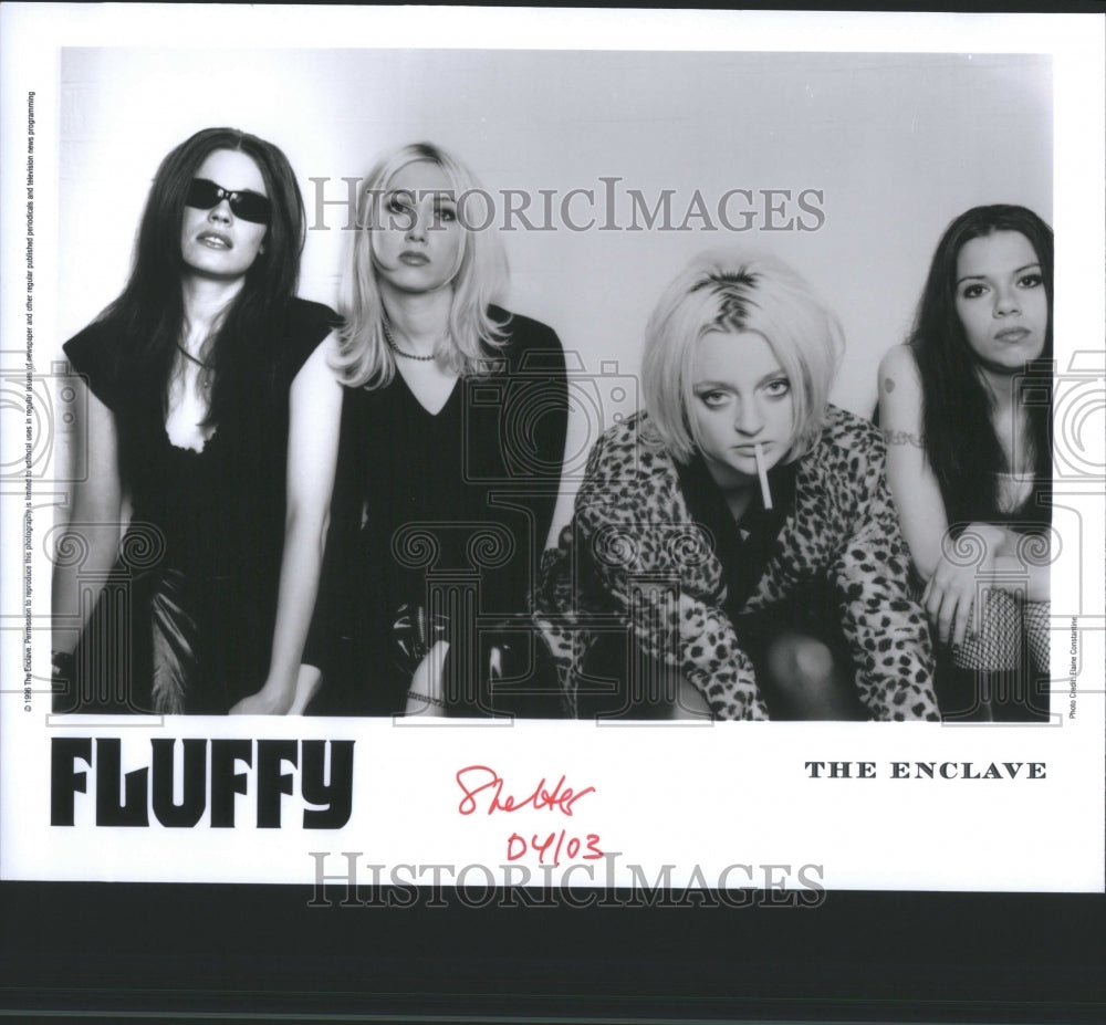 Press Photo Fluffy Female Punk Rock Band London