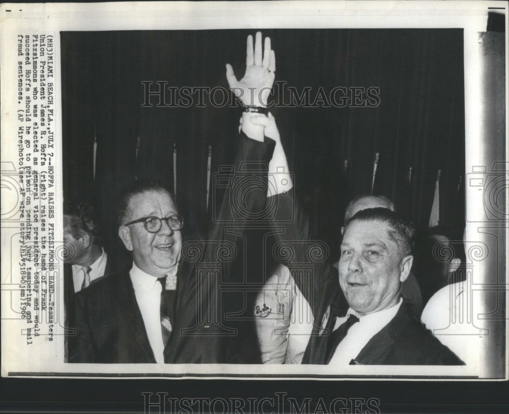 1966 Press Photo Teamsters Union President James Hoffa