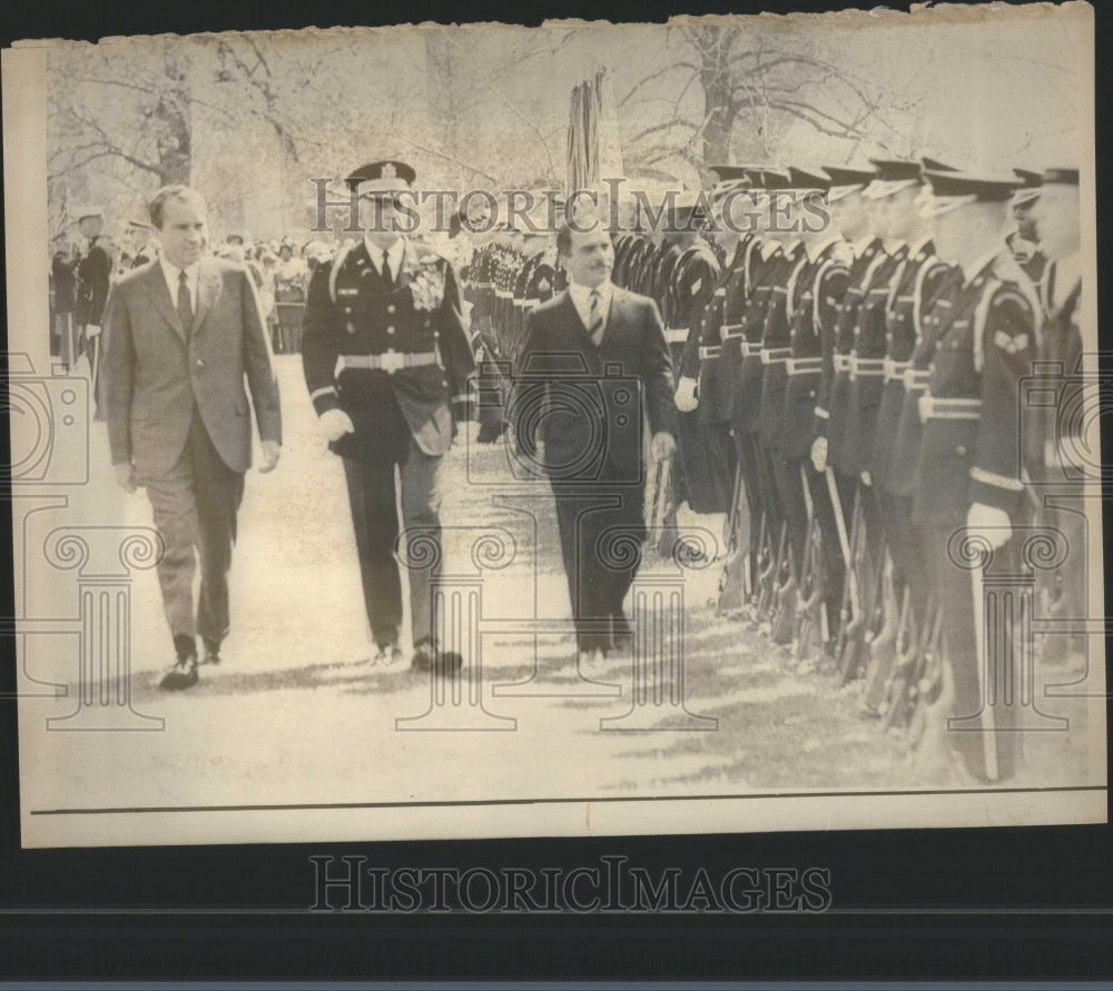 1969 Press Photo Hussein Jordan robert Daughtery Red