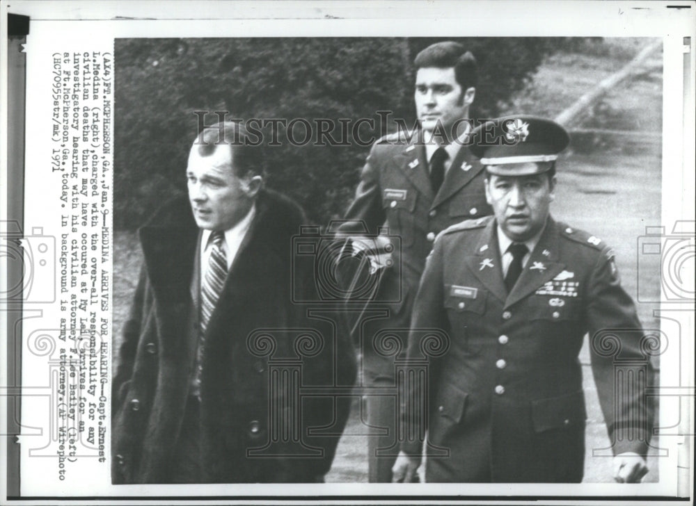 1971 Press Photo Captain Earnest Medina Civilian Deaths