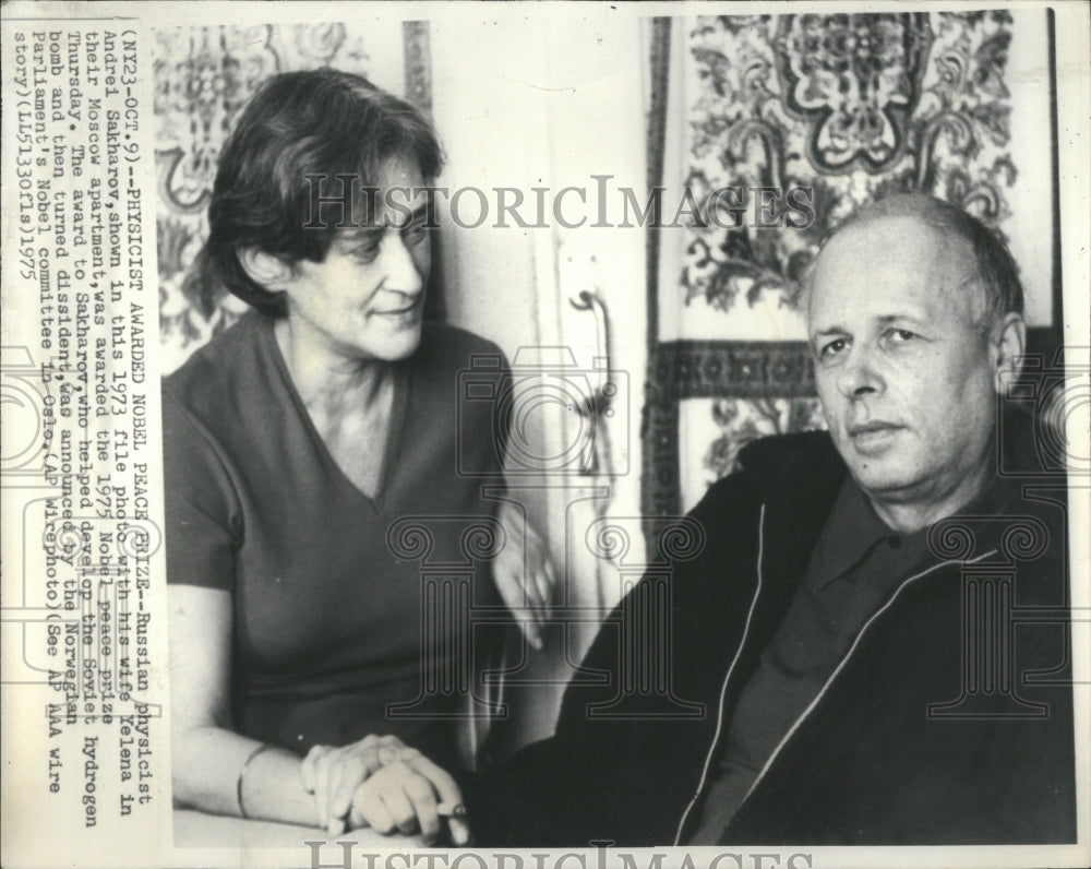 1975 Copy of 1973 Press Photo Physicist Andrei Sakharov