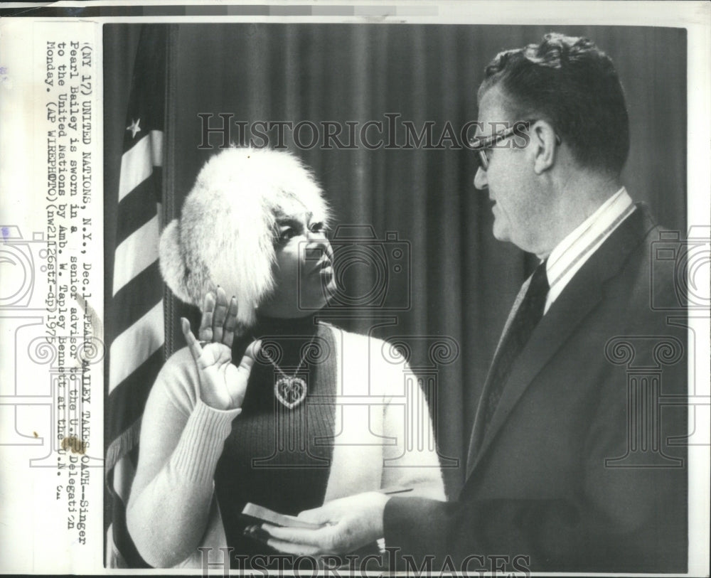 1975 Press Photo Pearl Bailey Musician Politician