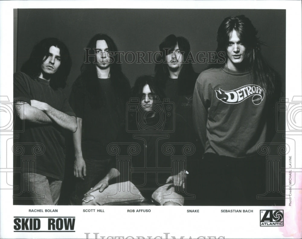 1995 Press Photo Skid Row Music Group Members