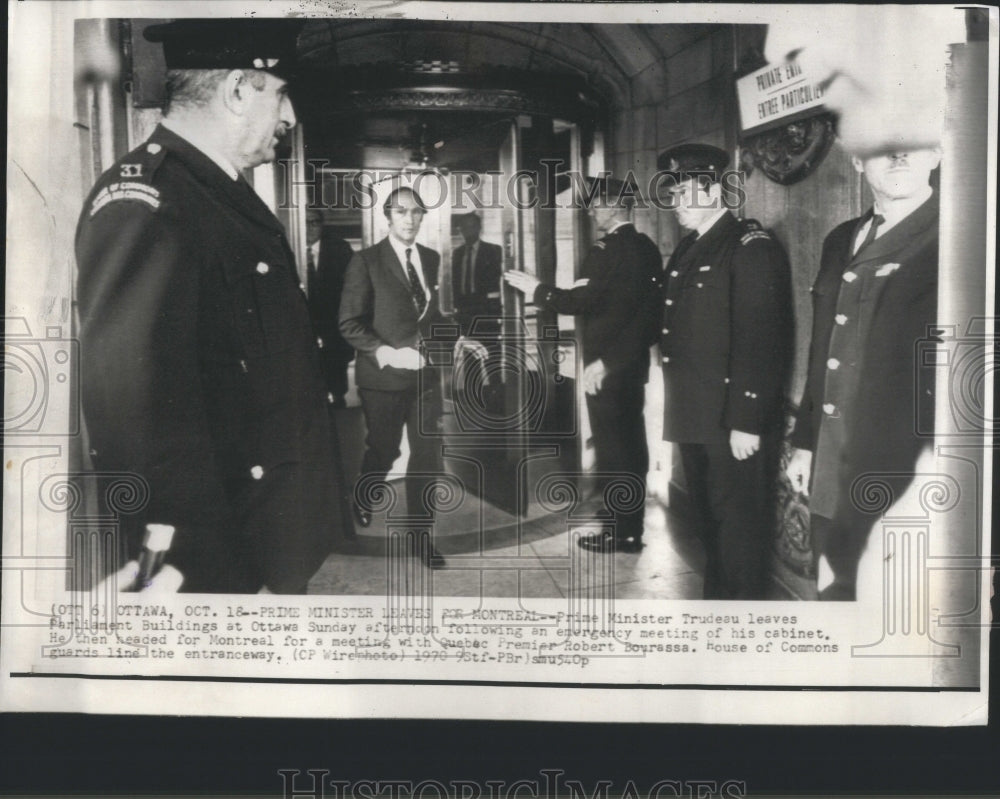 1970 Press Photo Prime Minister Trudeau