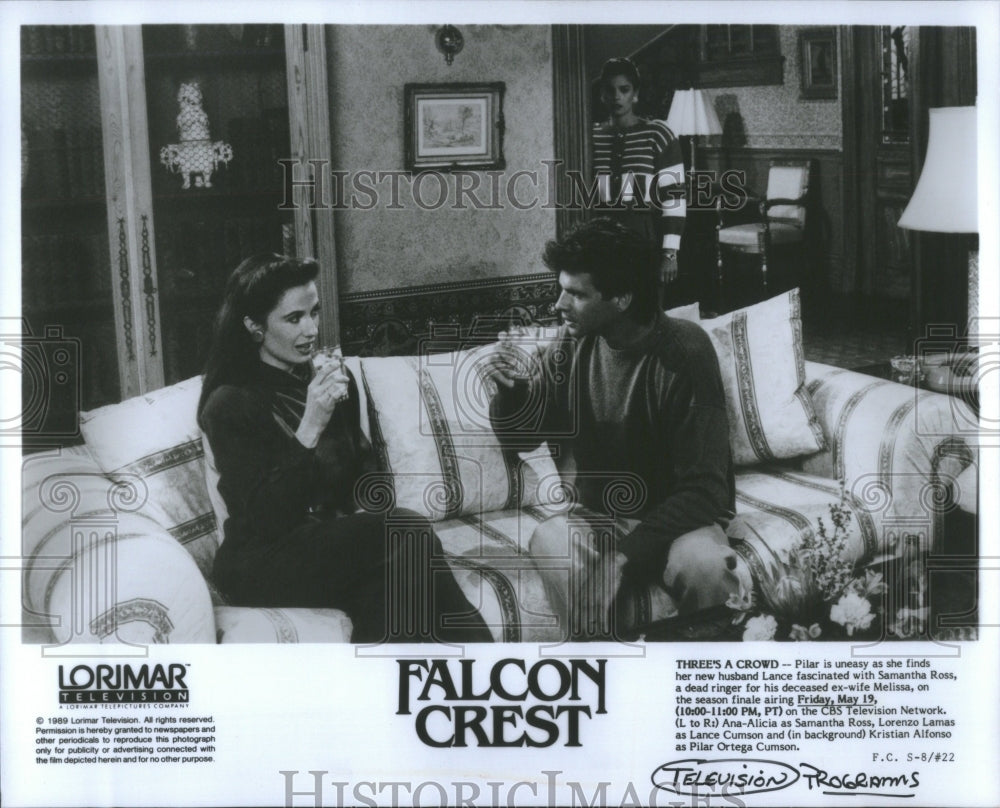 Press Photo Falcon Crest Television Program