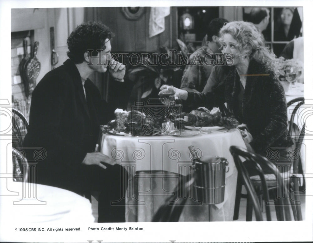 1995 Press Photo Sitcom Actor Nancy Travis &amp; John Shea