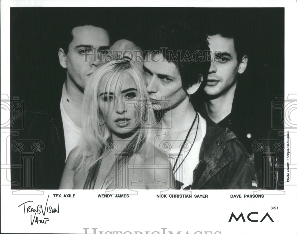 1991 Press Photo Tex Axile, Wendy James, &amp; Dave Parsons