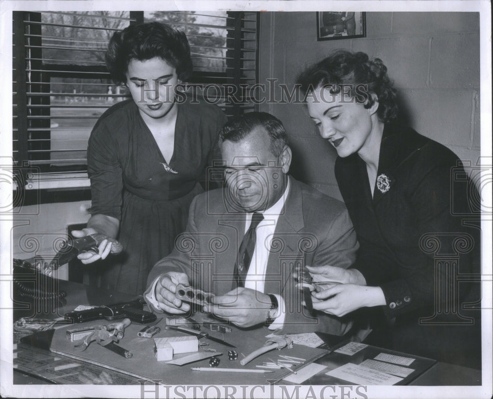 1957 Press Photo Irene Ghini, Gordon Traye, &amp; Kay Toth