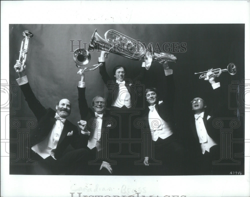 1982 Press Photo Canadian Brass Rock Music Band