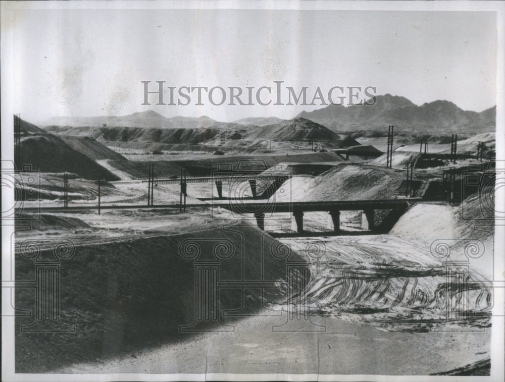 1938 Press Photo All American Canal At Araz Junction