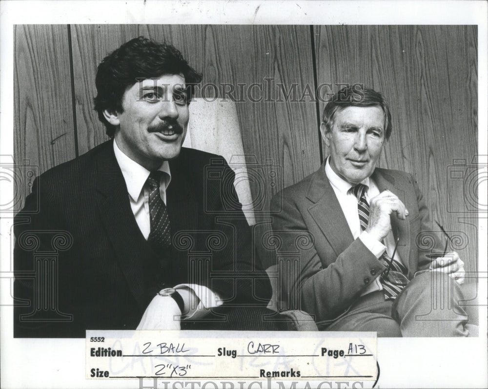 1982 Press Photo Former Congressman Bob Carr Morris