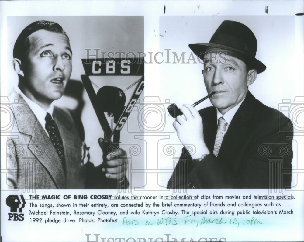 1992 Press Photo PBS Special &quot;The Magic Of Bing Crosby&quot;