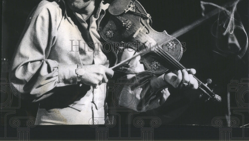 1976 Press Photo Doug Hershaw LA Bayou Fiddle Player