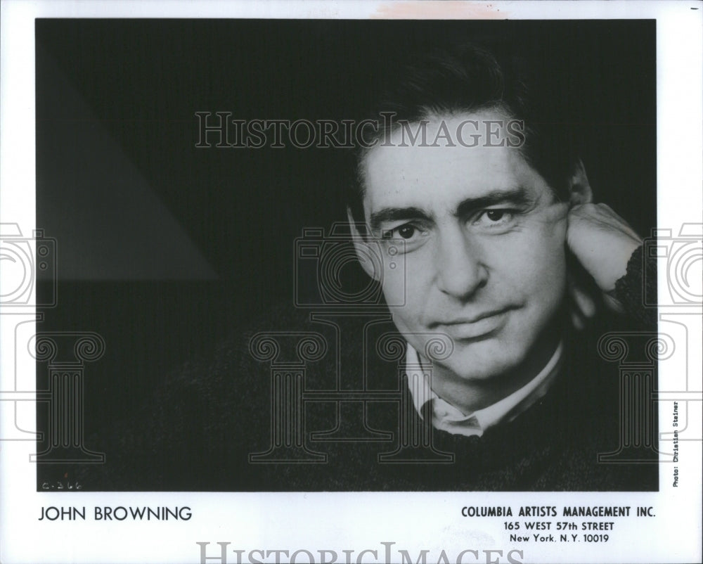 1991 Press Photo John Browning Chicago Mozart Listz