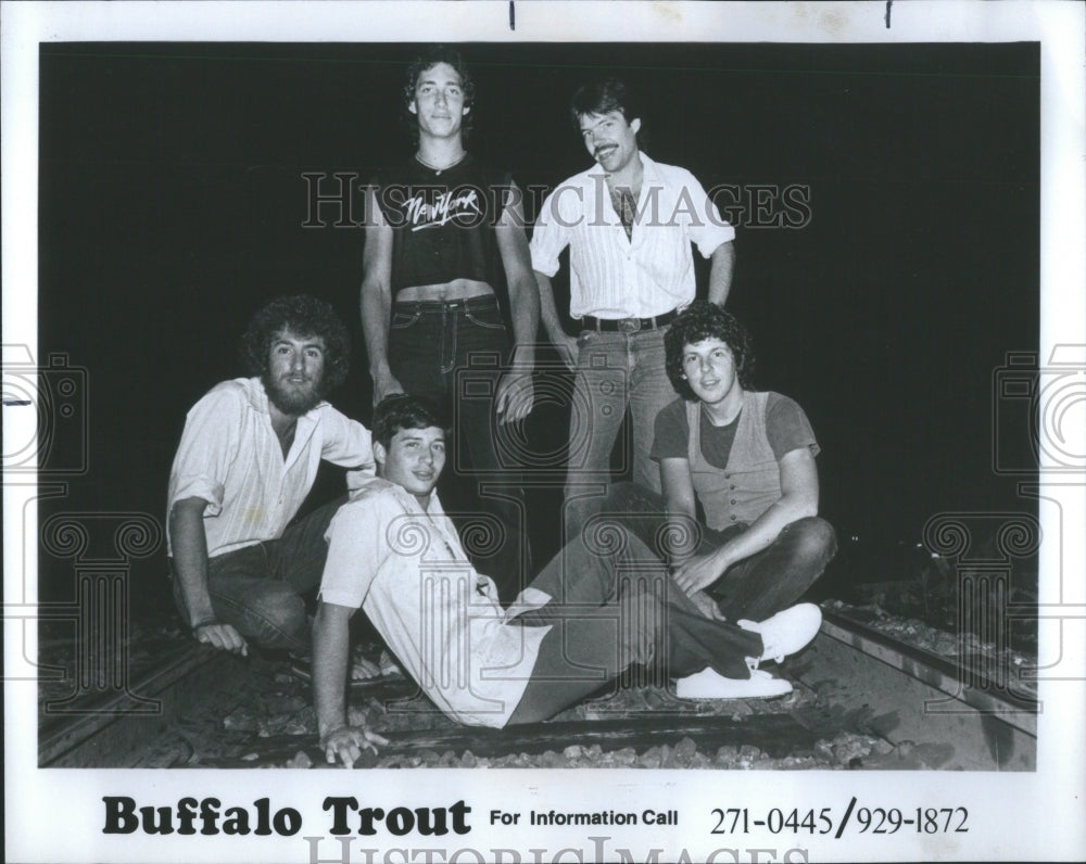 1985 Press Photo Pop Jazz Band Buffalo Trout Musician