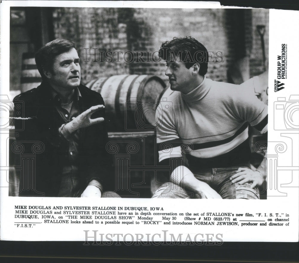 Press Photo Mike Douglas Show Rocky Norman Jewison 1982