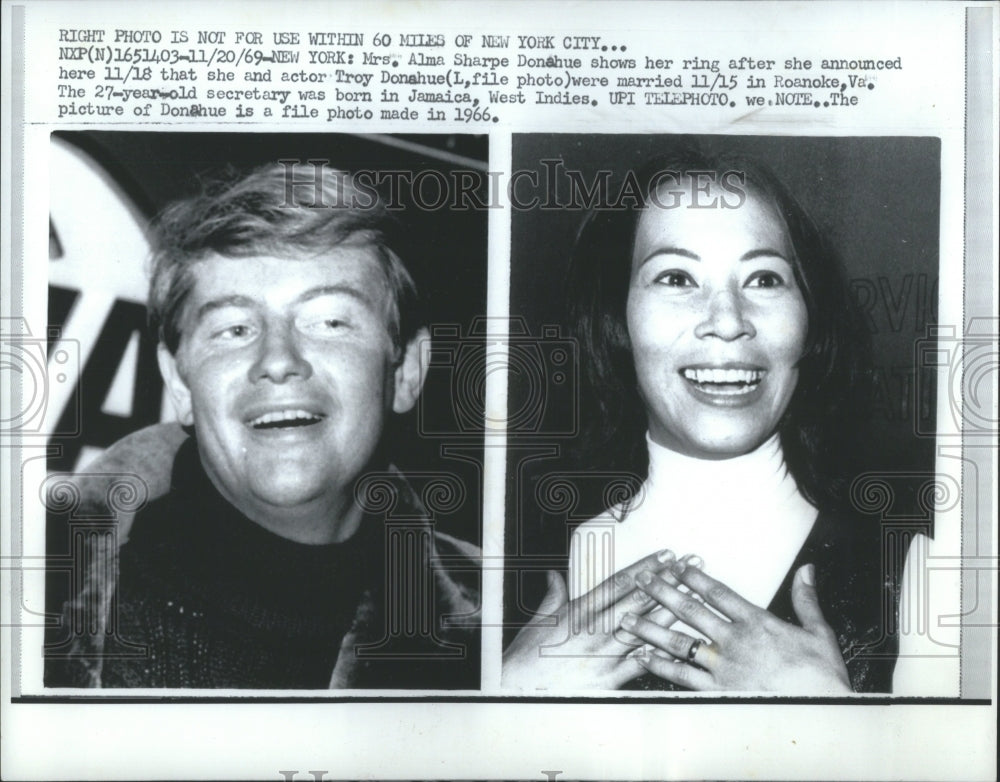 1969 Mrs. Alma Shrape Donahue Troy Actor-Historic Images