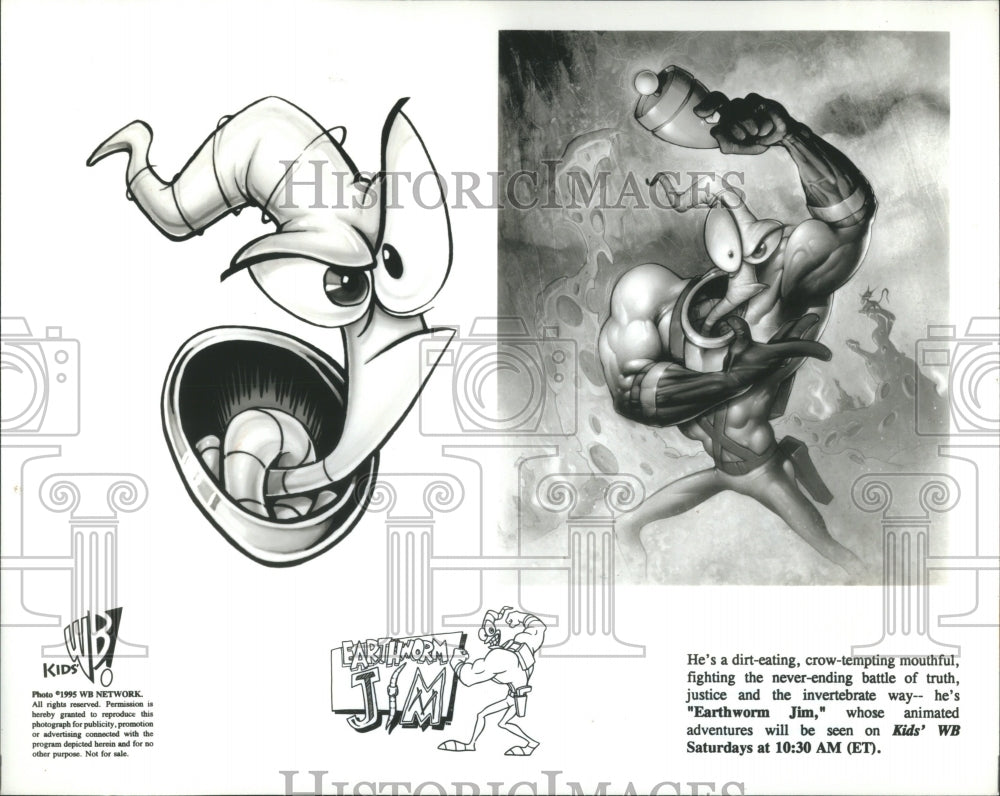 Press Photo Evarthworm Jim Animated Adventures Kids