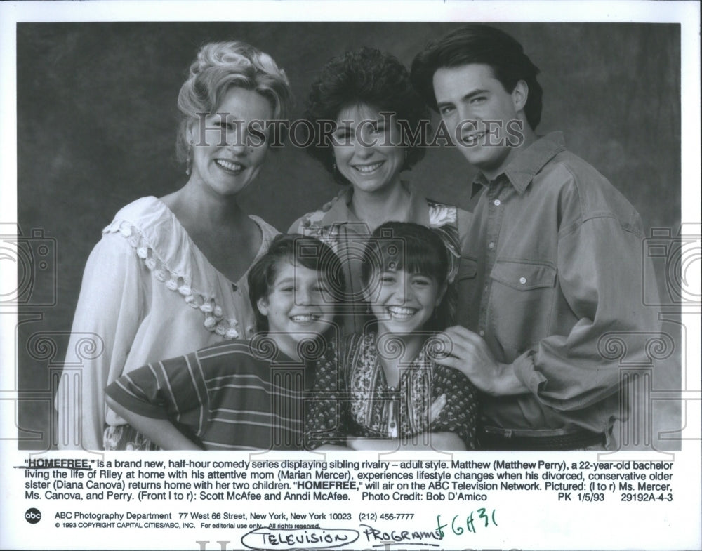 1993 Press Photo HomefreeComedy Series Mathew Program