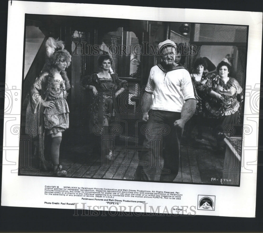 1980 Press Photo Robin Williams Star Popeye Paramount