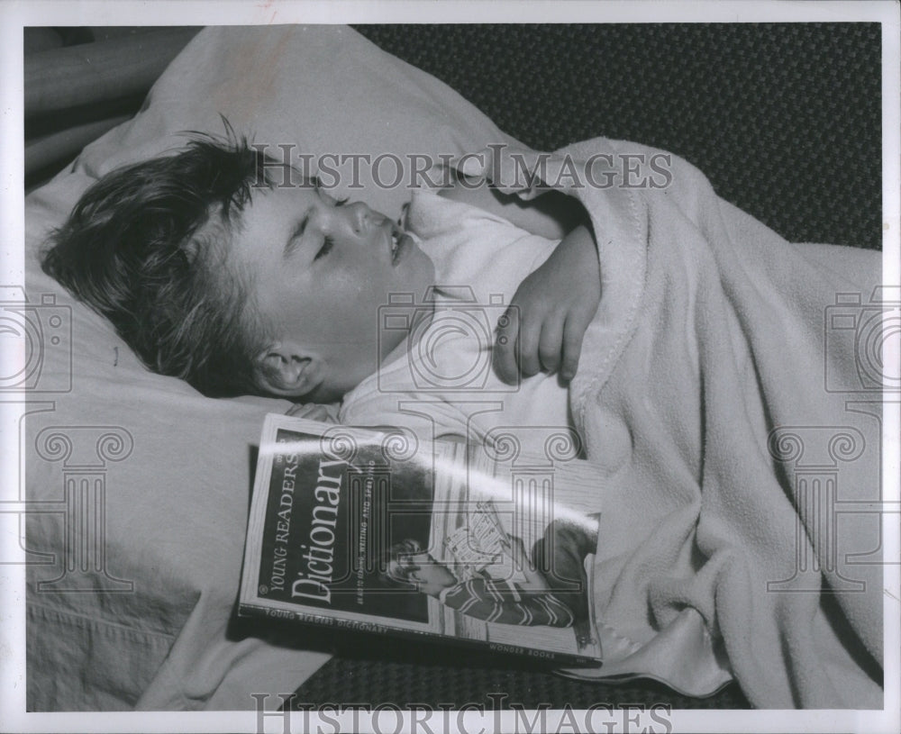 1955 Press Photo Gina Westcoll Children Sleeping