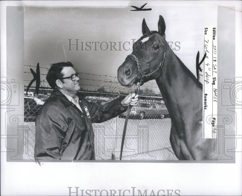 1974 Press Photo Jack Foran Trainer Roman Bolero