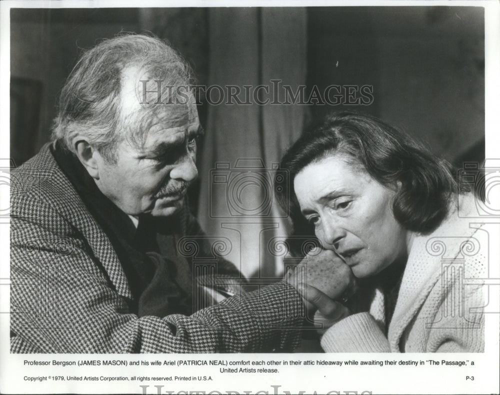 1979 Press Photo James Mason Patricia Neal Passage