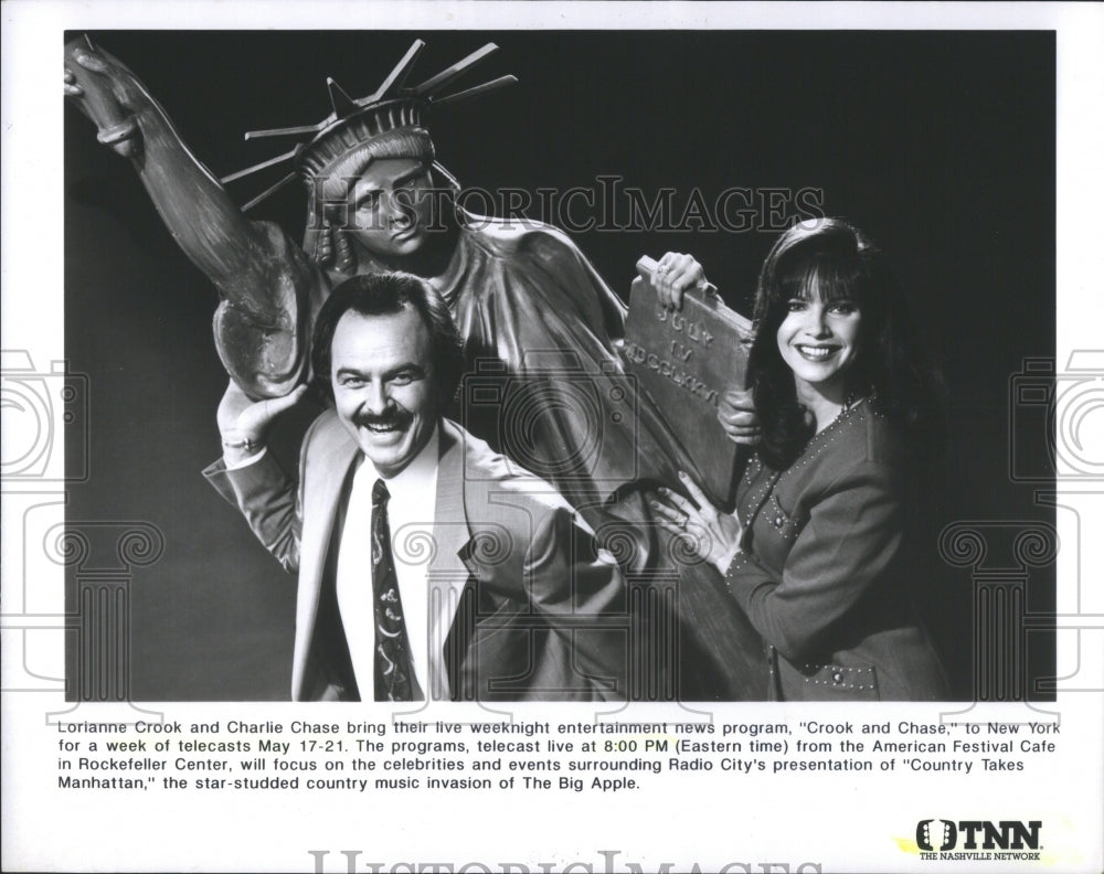 1993 Press Photo Crook And Chase American TV Talk Show