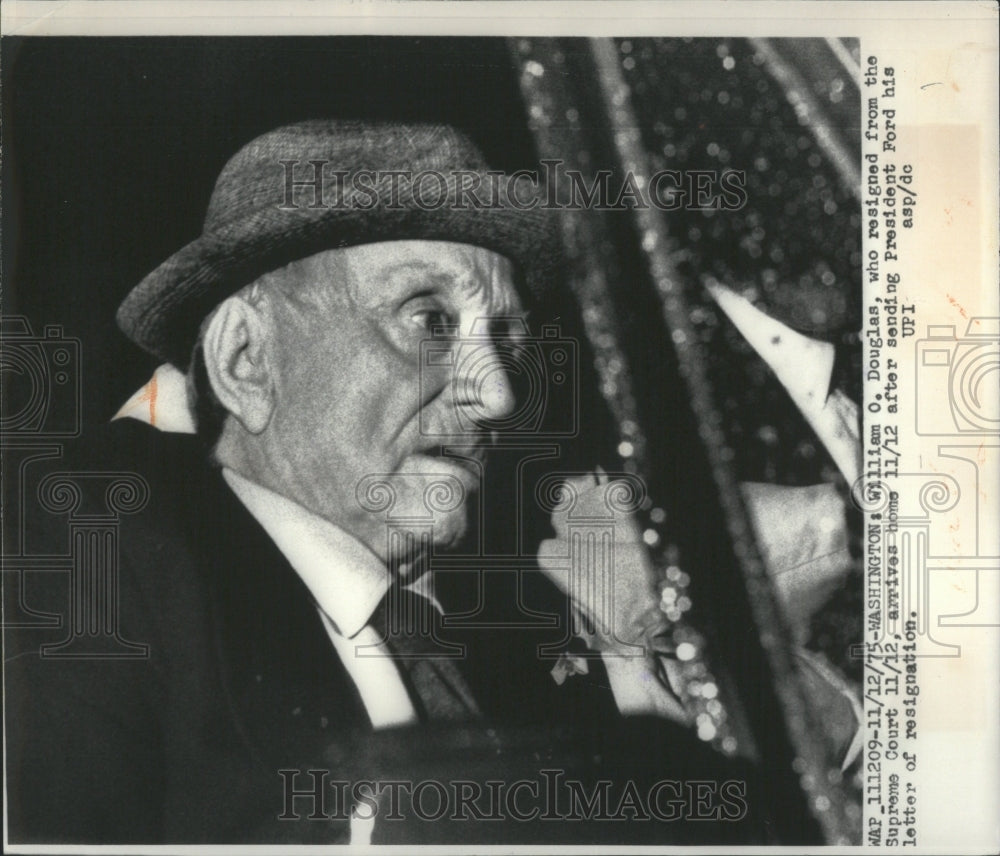 1975 Press Photo William O Douglas Associate Justice